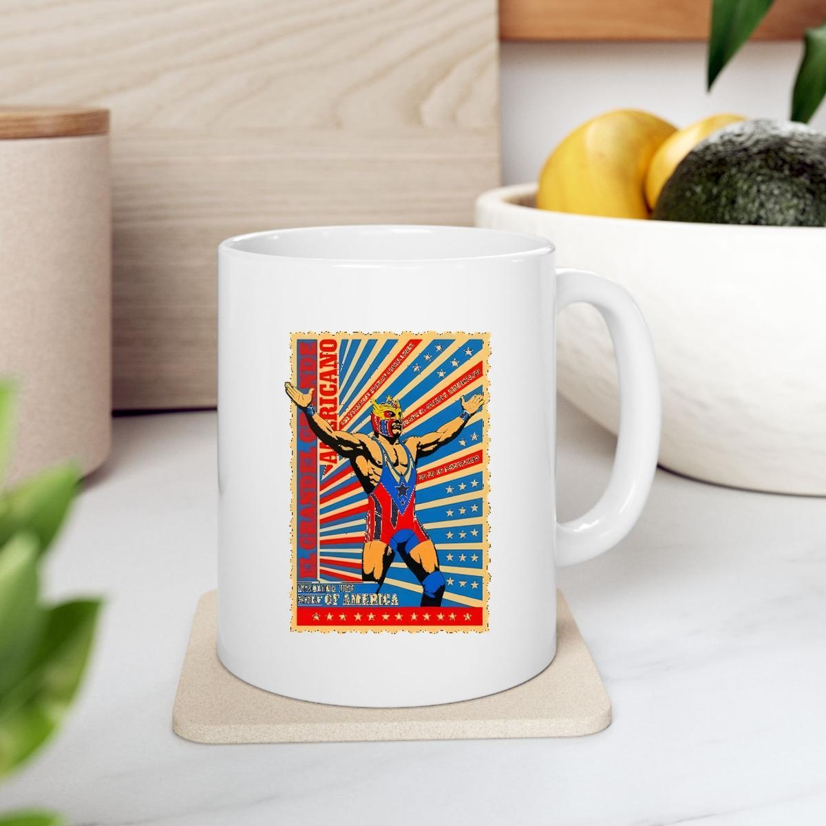 El Grande Americano Stamp Wwe Mug 2