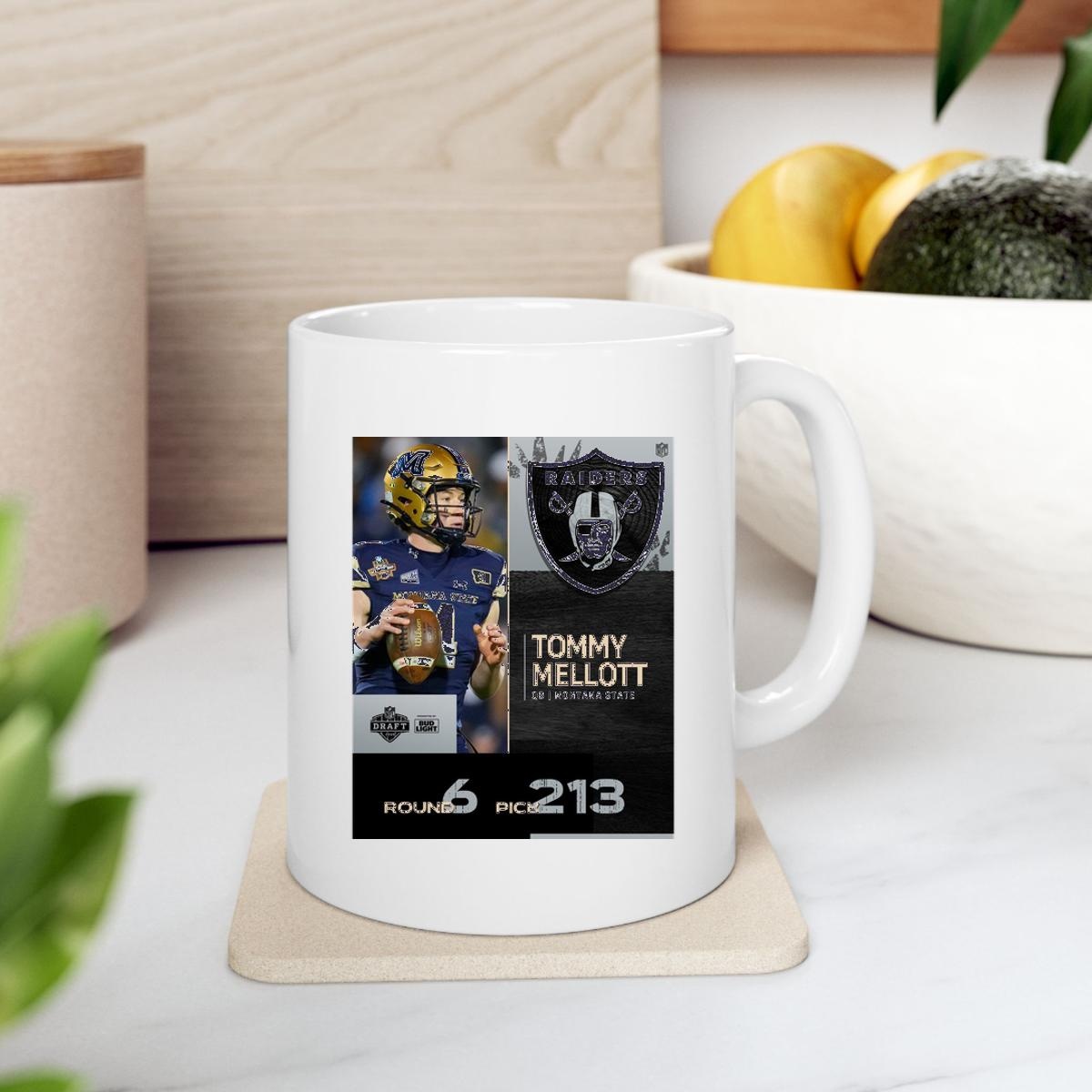 Las Vegas Raiders Pick Tommy Mellott With No. 213 2025 Nfl Draft T- Mug 2