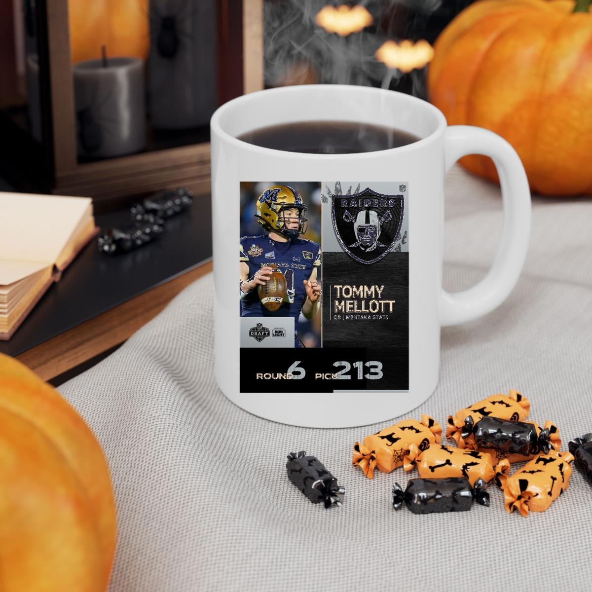 Las Vegas Raiders Pick Tommy Mellott With No. 213 2025 Nfl Draft T- Mug 3
