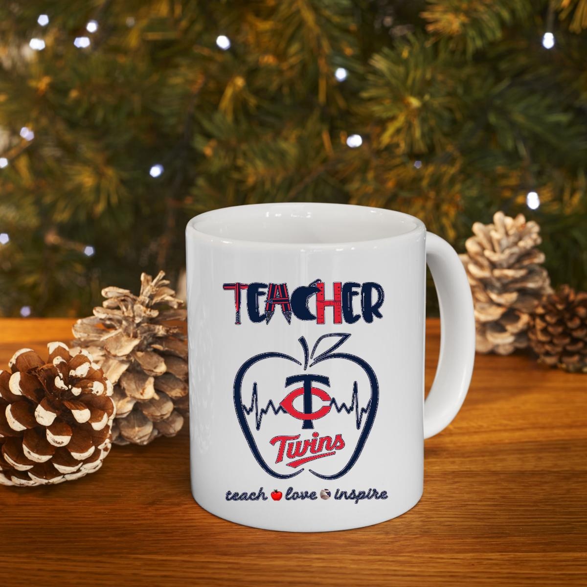 Official Minnesota Twins Teachers Pride Heart Teacher Appreciation Week Mug 4