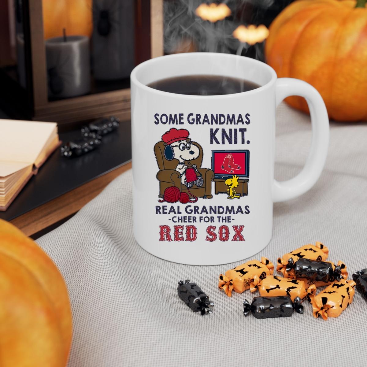 Some Grandmas Knit Real Grandmas Cheer For The Boston Red Sox Mug 3