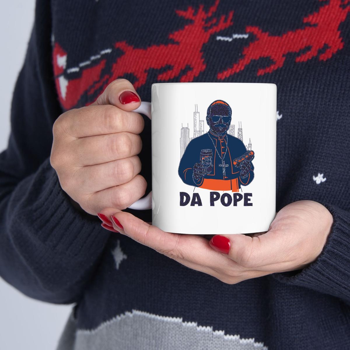 Chicagos Pope Leo Xiv Da Pope Holding Beer And Hotdog Mug 1