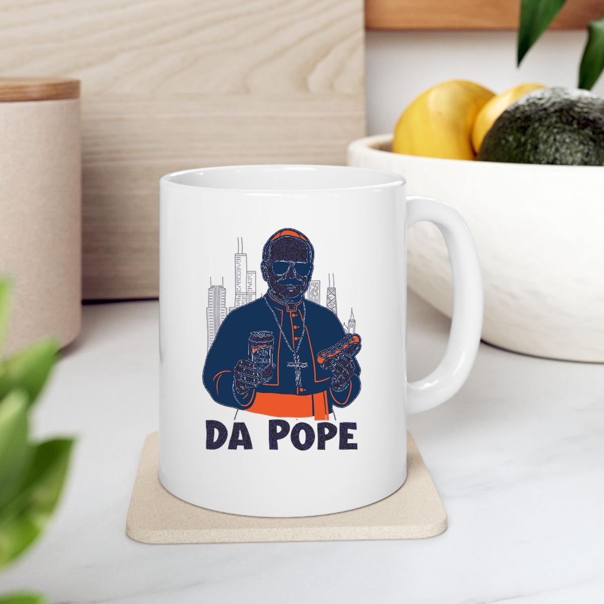 Chicagos Pope Leo Xiv Da Pope Holding Beer And Hotdog Mug 2