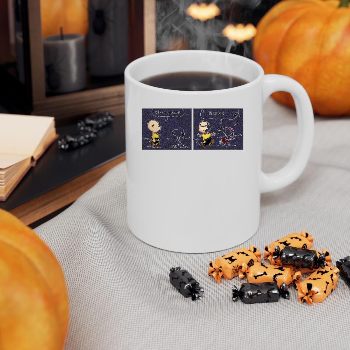 Snoopy Play Dead Charlie Brown Truckin Mug 3